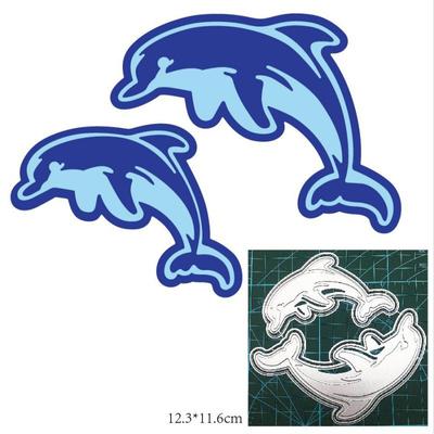 Kovové vyřezávací raznice Happy Dolphins pro scrapbooking.