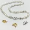 Yansheng S925 Sterling Silver Diamond Heart Clasp Necklace & Bracelet DIY Pearl Chain.