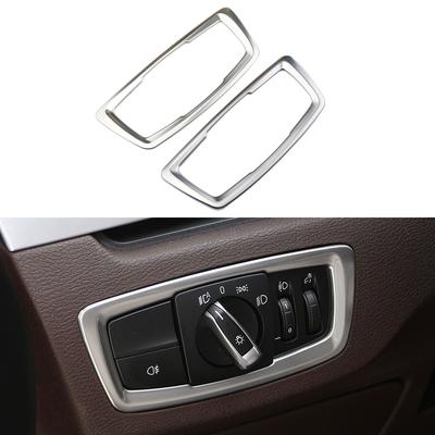 Car Headlight Switch Frame Cover for BMW X1 F48 2016 2017 2018 2019 2020 2021 2022 X2 F39 LHD Decoration Sticker Accessories