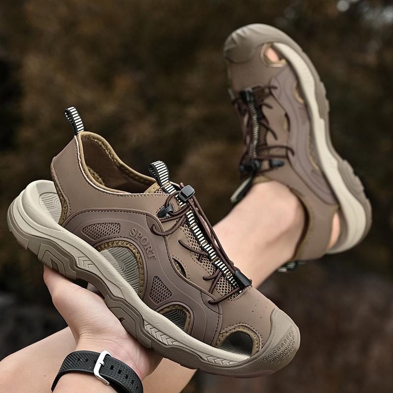 Übergröße Baotou Sandalen Herren Sommer Neu Lässig Outdoor Schleppschuhe Atmungsaktive Strandschuhe