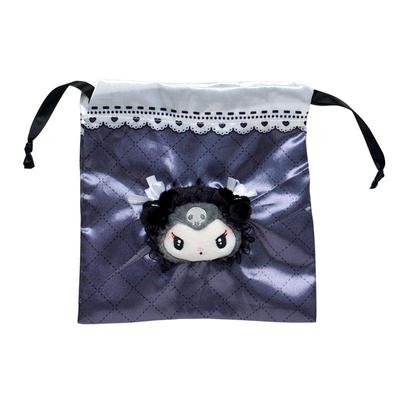 Sanrio KUROMI Boa obličej stahovací taška ( KUROMI v měsíčním světle ) Japonsko NOVÝ