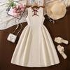 Dulce Vestido Infantil, Elegante Vestido sin Mangas para Niñas Primavera y Verano