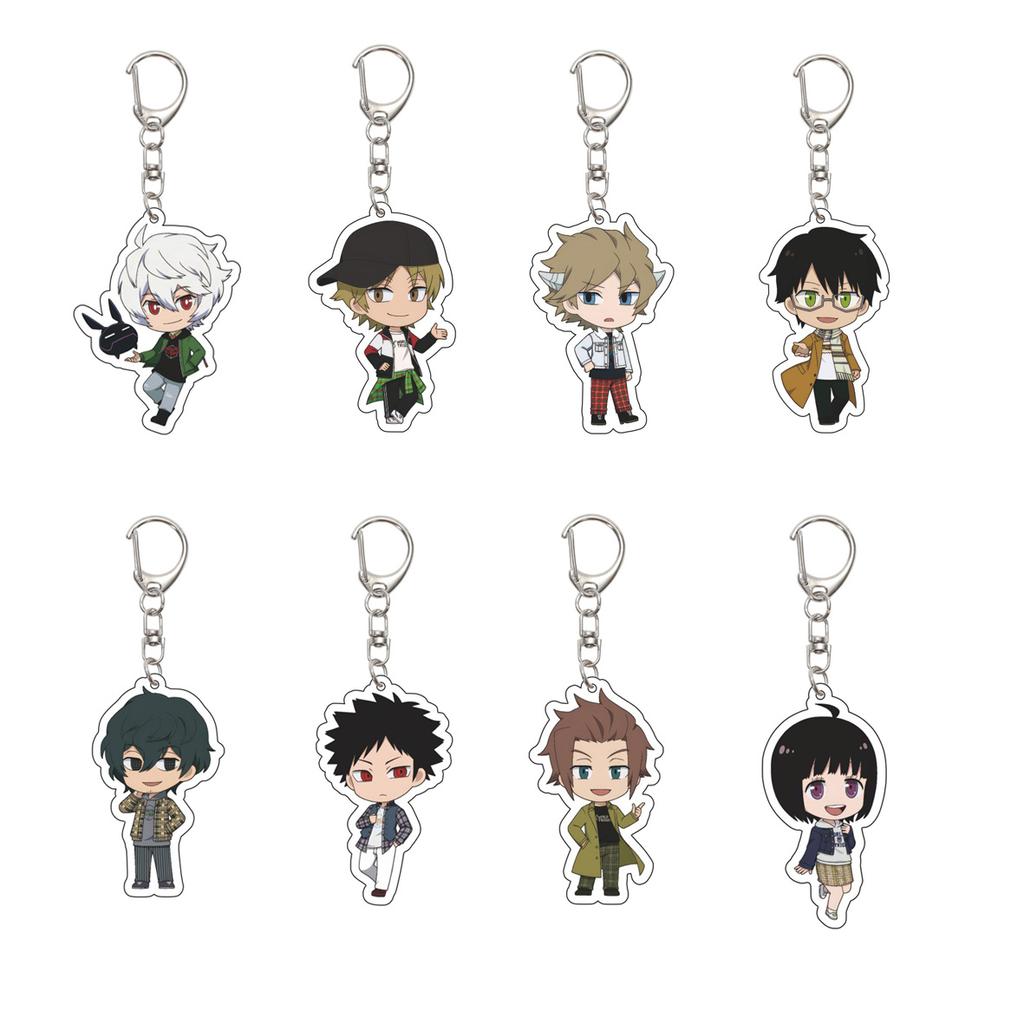 55MM Anime World Trigger Keychain Kuga Yuma/Jin Yuichi Key Chain Acrylic Model Plate Christmas Gifts
