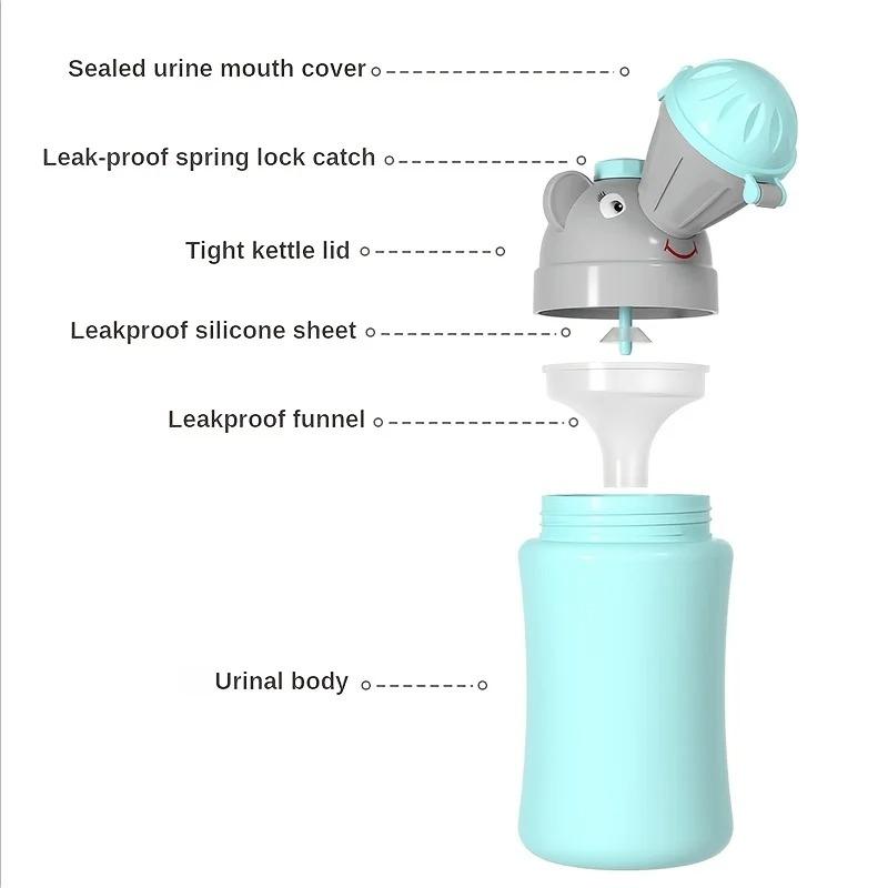Vaso sanitário portátil para higiene de bebês, mictório para meninos e meninas, vaso sanitário externo para viagem, antivazamento, prático para crianças, treinamento de vaso sanitário