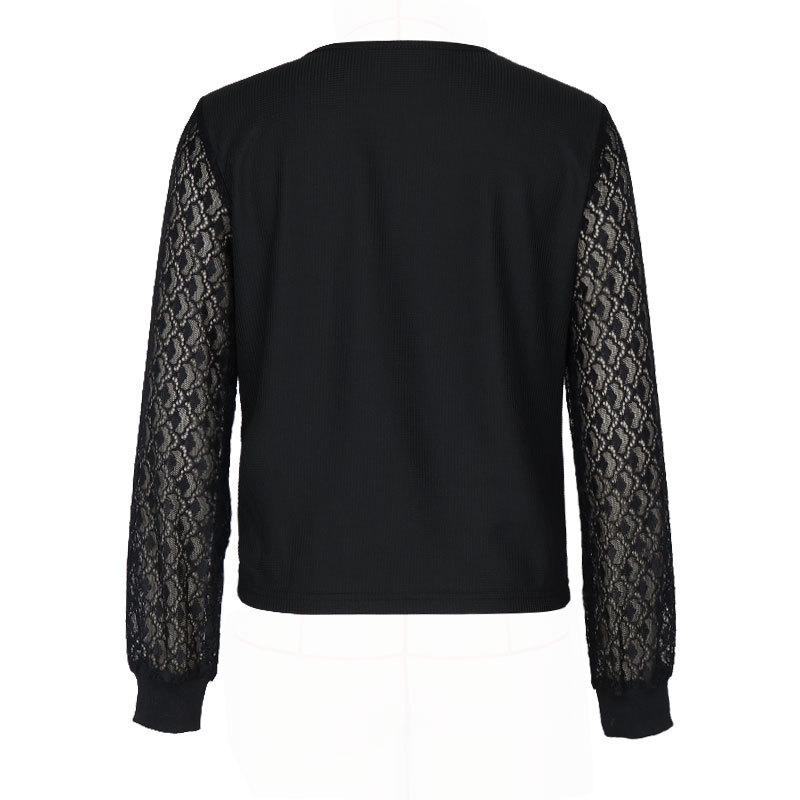 Autumn 2025 Women's European & American Fashion: Black Long-Sleeve Knit Top