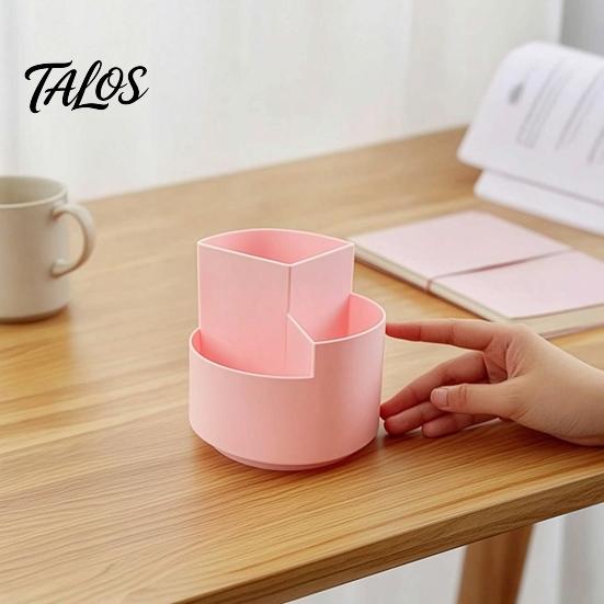 360 Degree Rotating Pen Holder, Large Capacity Multi-compartment Pen Holder, Desktop Organizer for Office School Home Storage