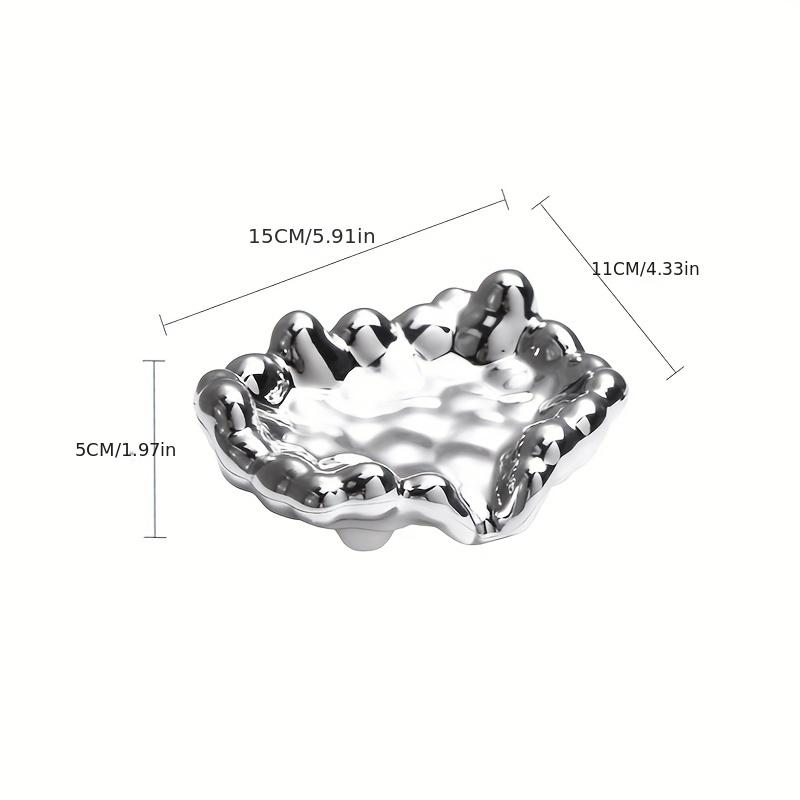 Electroplated Soap Box Cloud Fragrant Soap Box Soap Storage Box for Non Perforated Drainage Bathroom Non Slip Soap Holder and Soap Holder