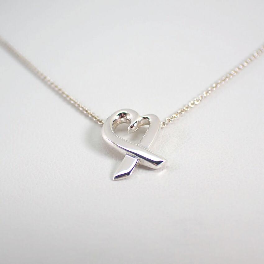 [Used] TIFFANY 925 Loving Heart Pendant/Necklace/g505-39