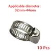 Stainless Steel Hose Clamps 10Pcs Durable Rust Resistant Adjustable Clips for Garden Hose Plumbing Pipeline Fixing DIY Projects