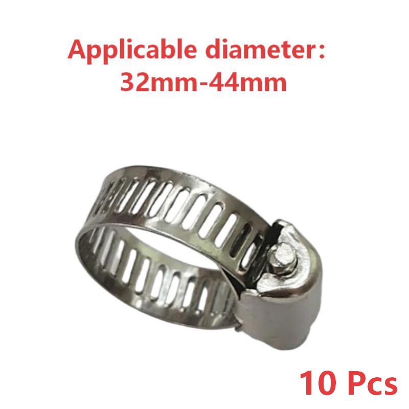 Stainless Steel Hose Clamps 10Pcs Durable Rust Resistant Adjustable Clips for Garden Hose Plumbing Pipeline Fixing DIY Projects