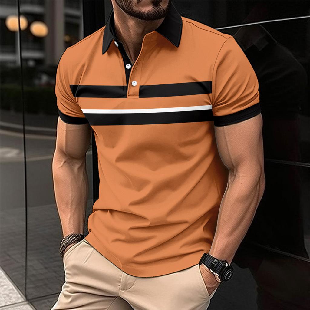 Men's T-shirt Polo Shirt New Summer Polo Shirt Men's Short-sleeved Top Casual Polo Shirt