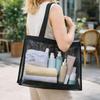 New Mesh Shoulder Bag Large Capacity Hollow Makeup Storage Bag Multifunctional Transparent Beach Bags Women