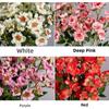 With Leaves Artificial Rose Flower Branch Multi-headed Rose Faux Flowers  Home Office Decor
