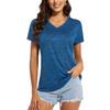 TACVASEN Summer Quick Dry V-Neck T-shirts Womens Short Sleeve Workout T-shirts Athletic Pullover Tops Lightweight Casual Sport T