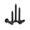 10,000 Blackened Carbon Steel Phillips Round Head Self-Tapping Screws for Woodworking, Furniture, and Electronics.
