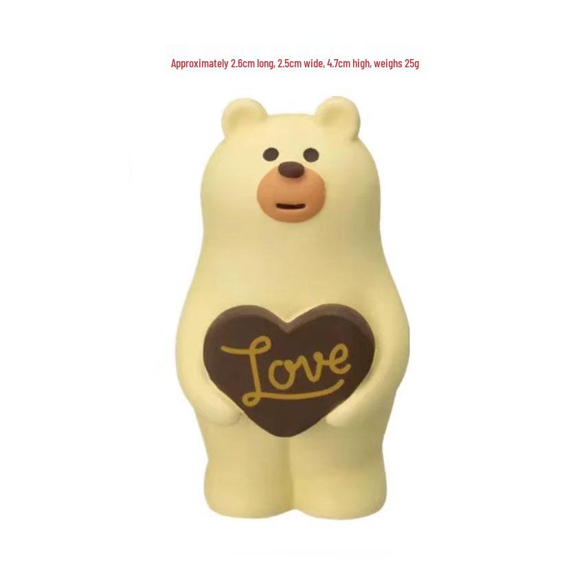 Japanese ZAKKA Cat Strawberry Chocolate Cake Shop Resin Ornament
