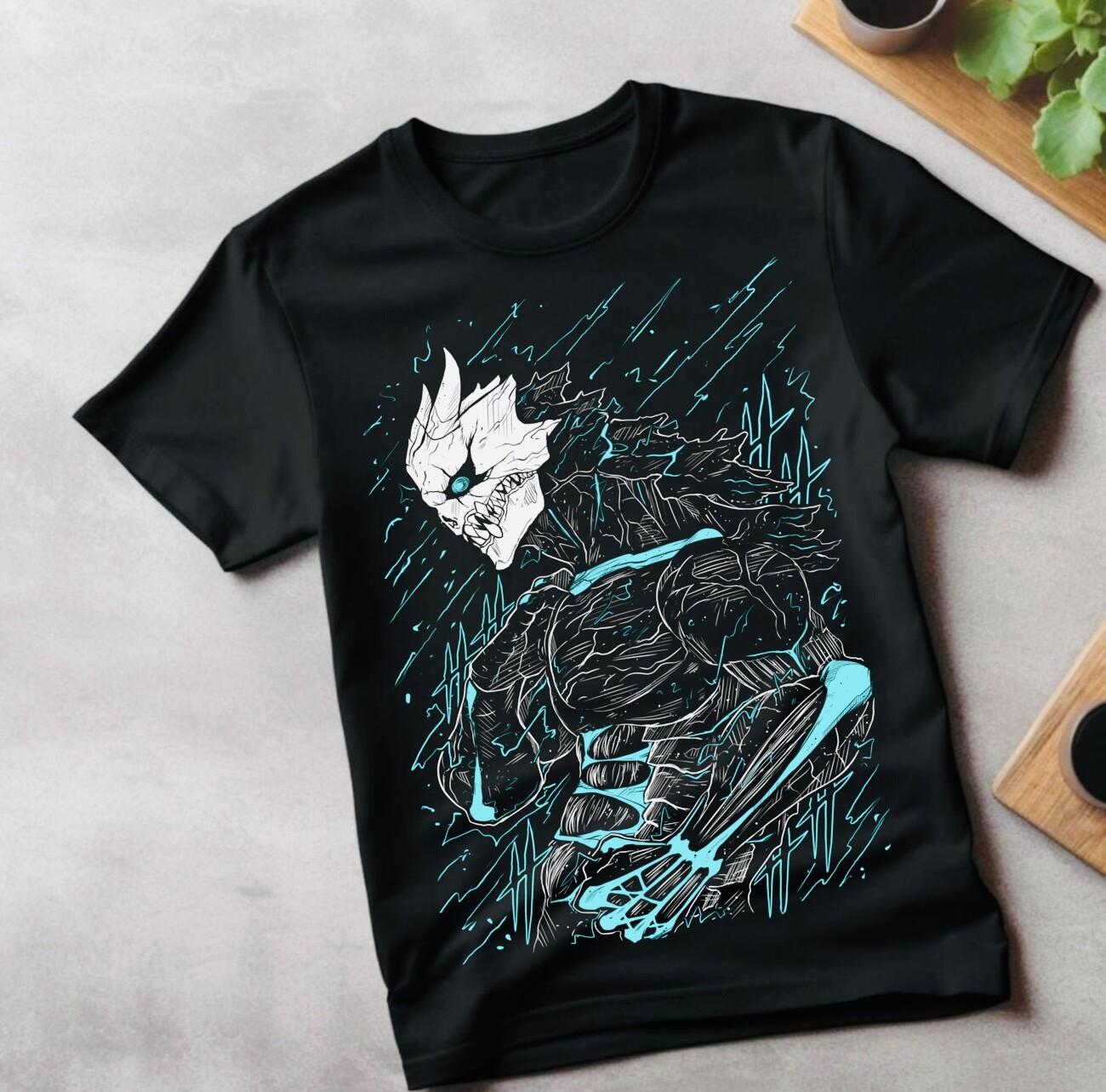 Kaiju no 8 T-Shirt Mens Womens Tees Top Mina Shiro kaij Manga Best Anime Graphic Tee Black Shirt 2XL