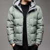 Cross-Border Winter Fashion White Duck Down Down Thickened Fabric Men'S Hooded Trend Warm Men'S Hair