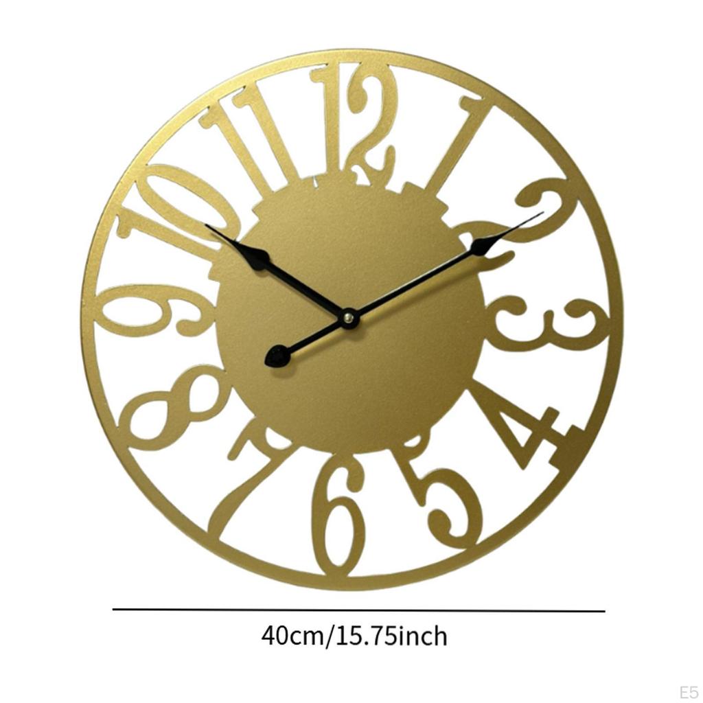 Wall Clock Decorative 16 inch Compact Classic Easy to Install Round Silent for Office Home