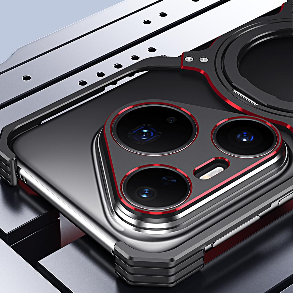 For Huawei Pura 80 Pro+ Case Kickstand Metal Bumper Magnetic Phone Cover