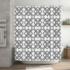 Modern Geometric Shower Curtain With Black White Pattern Decor For Bathroom Perfect Addition To Your Home'S Style! (180X180Cm) (