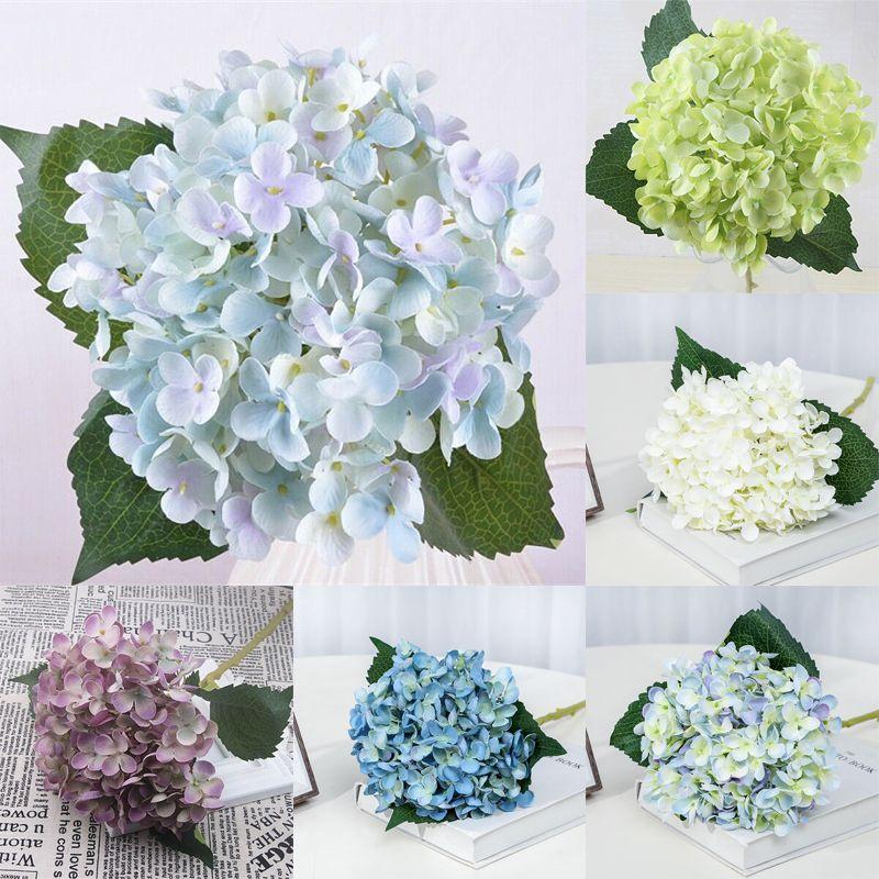 Elegant 55cm Artificial Silk Hydrangea Bouquet For Vibrant Wedding And Home Decorations