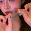 Banquet Protagonist Exquisite Daughter Flashing Zirconium Hollow Earrings Female Light Luxury Niche Exaggerated Earrings Temperament Unique Earrings