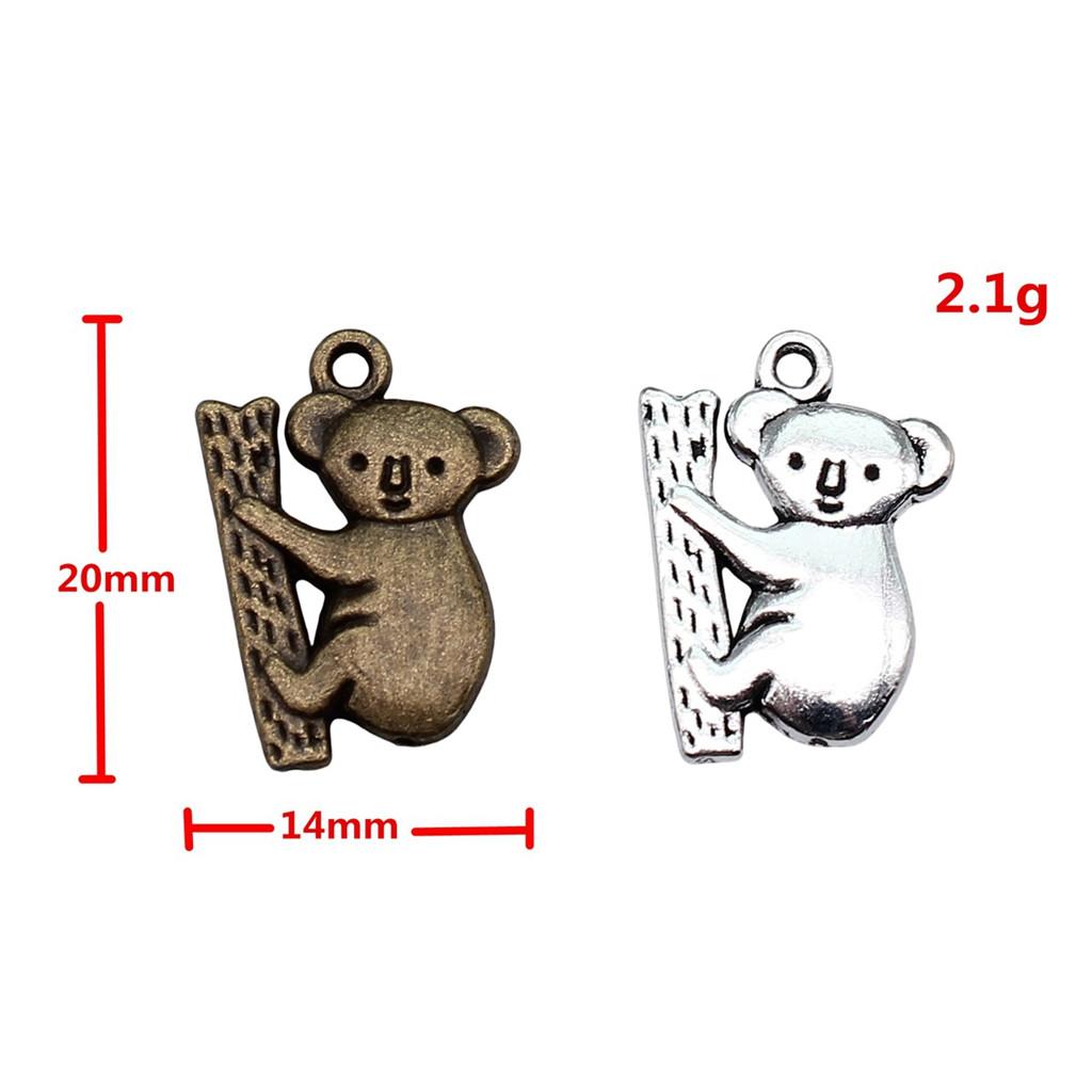 Bear Pendants Metal Animal Charms Panda For DIY Bracelet Necklace Earrings Accessories