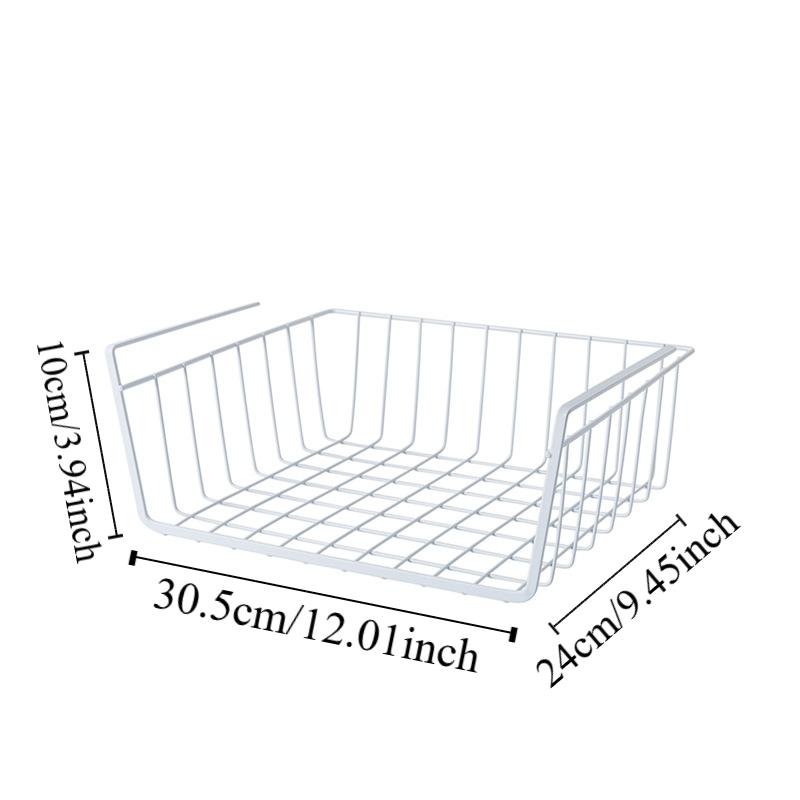 Space Saving Under Table Storage Basket Universal Organizer Storage Rack  Kitchen Organizer