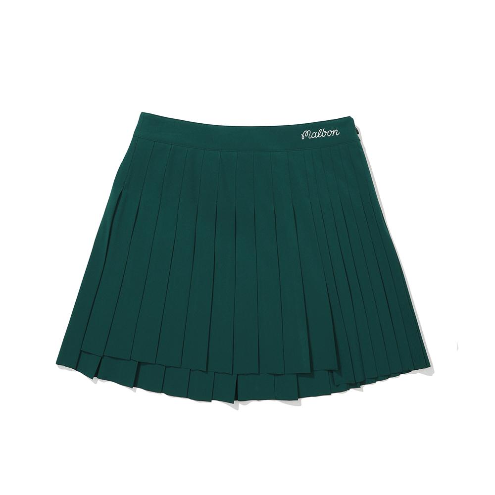 MALBON GOLF Asymmetrical Pleated Skirt Green (Woman)