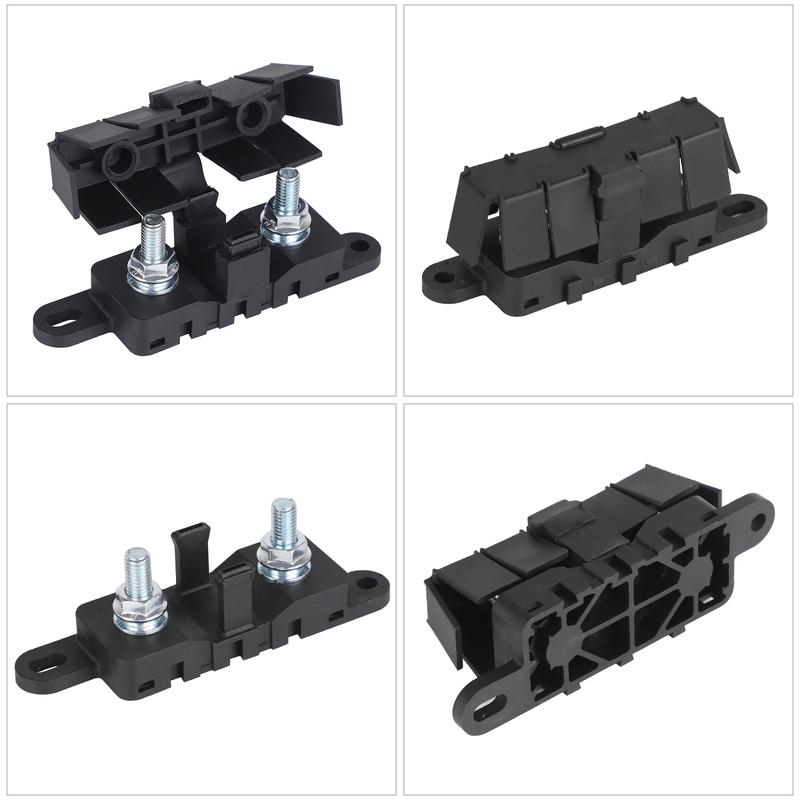 Fuse Holder Block M8 Studs For Marine Boat Automotive 40A-500A 70V Max Cover For MEGA ANL Bolt-On Blade Flat Type Fuse