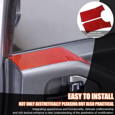 Red Carbon Fiber Door Window Upper Trim Sticker For Nissan Frontier 2005-21