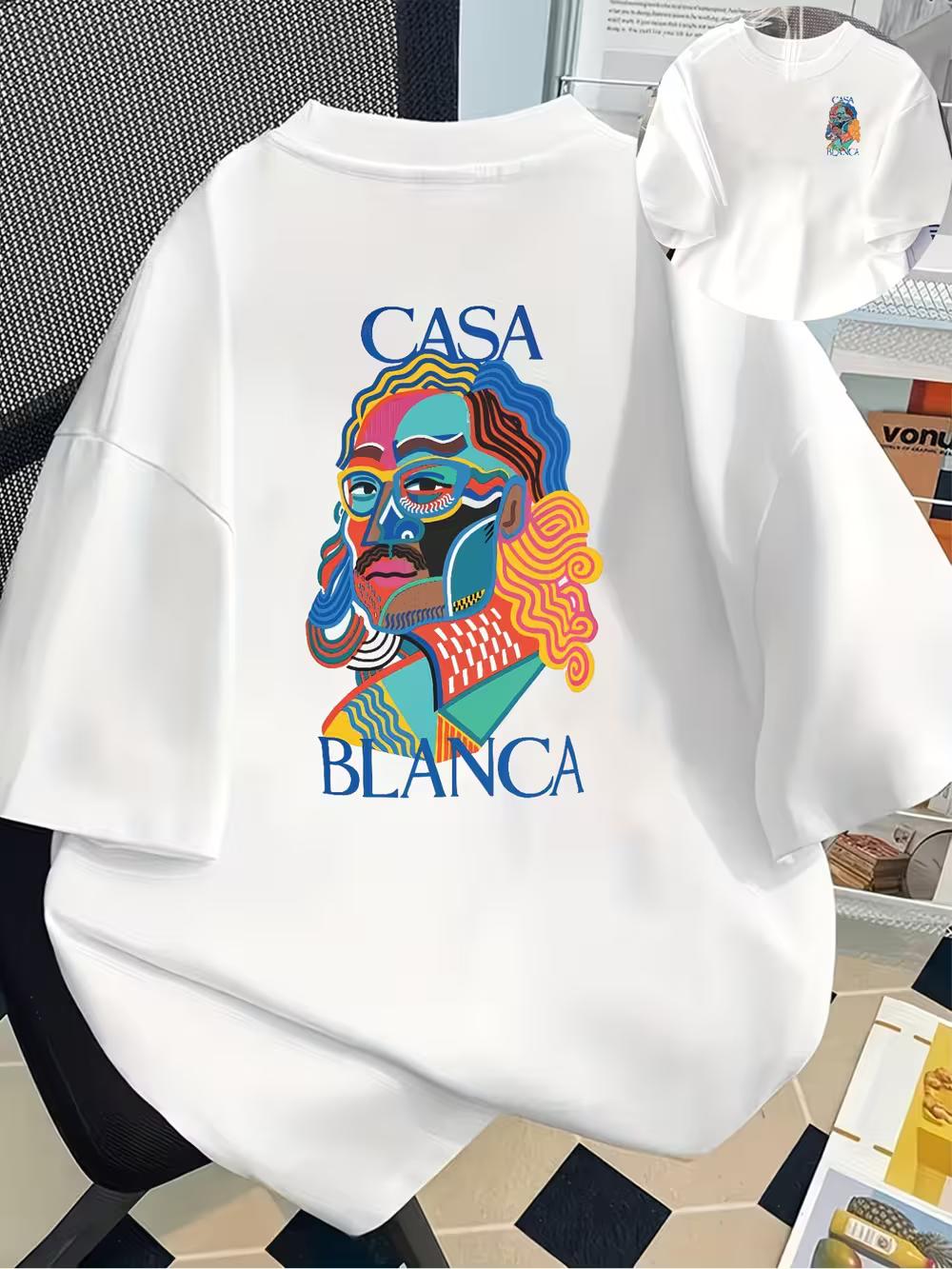 

Casablanca Movie Portrait T-Shirt | White Crew Neck S