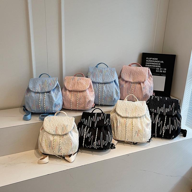 Women's Lightweight Sports Backpack Colorful Embroidered Backpack