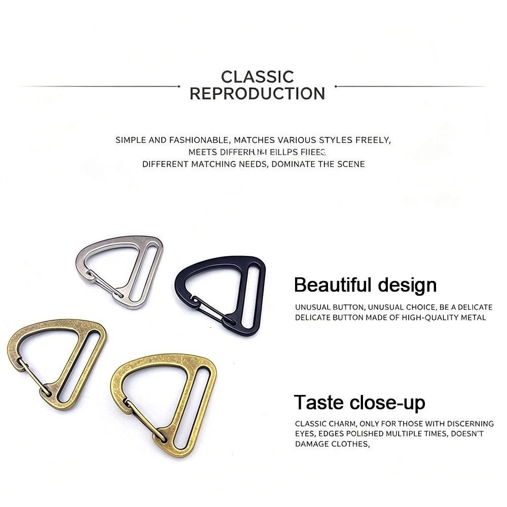 Alloy Spring Quickdraws Clip 4 Colors Keychain Belt Buckles Triangle Carabiner Outdoor Tool