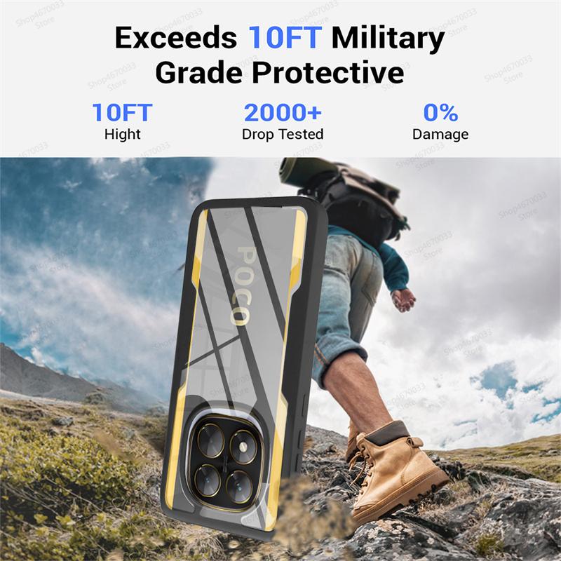 Husă de Telefon Antishock 360° Full Body Cover Pentru POCO F7 Ultra X7 M6 X6 F6 Pro C65 Silicon Funda Pentru POCO X5 X4 X3 F5 Pro Husă