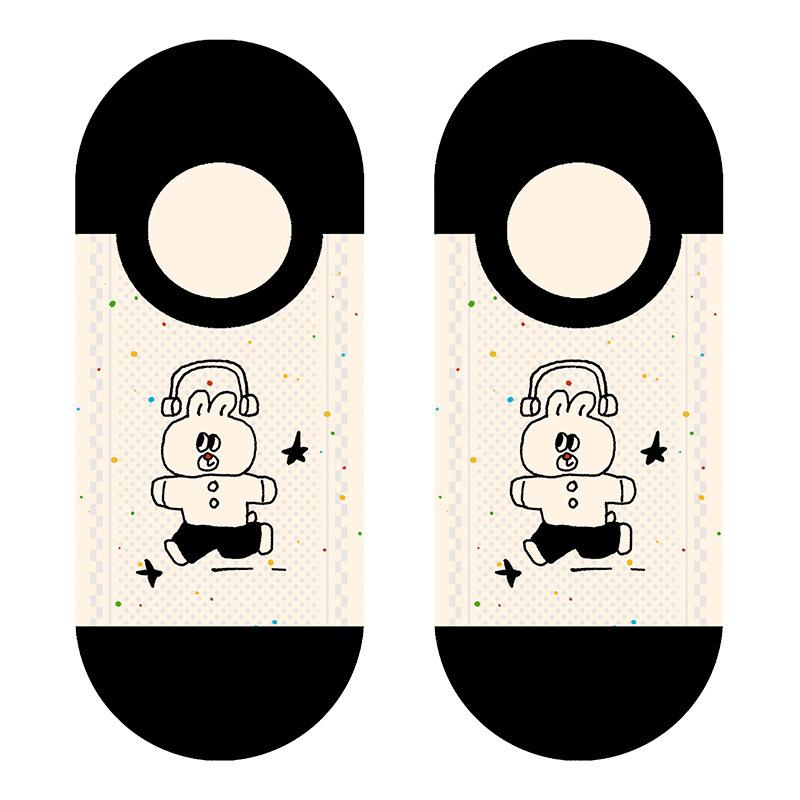 

Color-stripped Women s Summer Lightweight Cotton Absorbent Socks with Cute Cartoon Designs, Breathable, Invisible Heel, Anti-slip Short Socks 1 pair