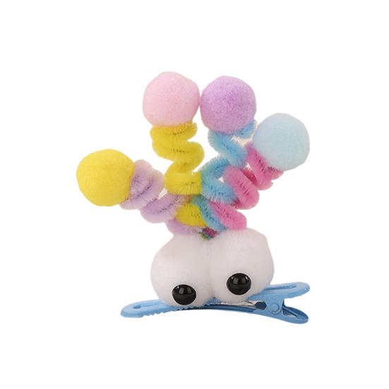 2/4Pcs Pins Hair Plush Big-Eyed Girl Hair Decoration Holiday Parties Hair