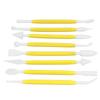 8Pcs DIY Fondant Tool Cake Pastry Carving Cutter Chocolate Decorating Mold Set for BakeryYellow