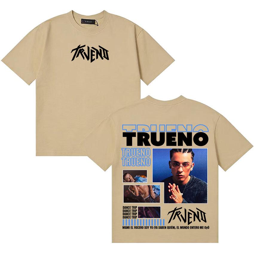 Rapper Trueno DANCE TRIP Tour Merch Tshirt Unisexs Women Fashion Short Sleeve Tee Shirts Y2K Cotton Casual Loose Teenagers Tshirts
