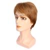 Synthetic Wig for Man Natural Short Straight Haircut Handsome Blonde with Bangs Daily Party Use Breathable Male Wigs