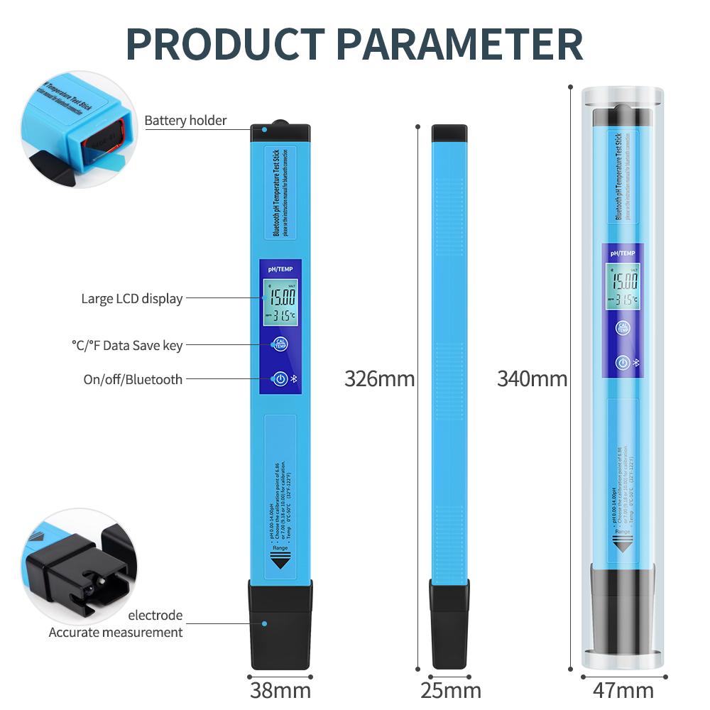 Smart Bluetooth Water Quality Tester 2 In 1 PH Meter 5 In 1 EC TDS SALT SG TEMP Detector APP Control Water Monitor for Aquarium