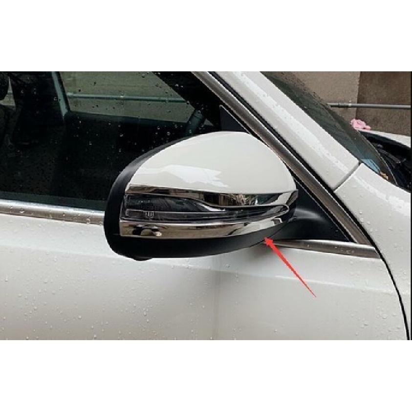 Exterior Rear View Mirror Strip Trim Fit For Benz GLB - Silver Titanium