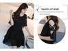Plus Size Korean Style Chiffon Dress: Mid-Length, Slimming, Belly-Covering, Short Skirt