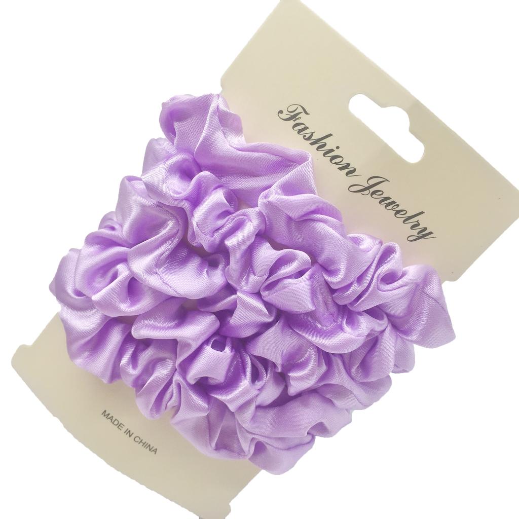 6/5pcs/set Satin Hair Scrunchies for Women Small Cute Scrunchy for Hair Headwear for Ponytail Accessories Rubber Band Black