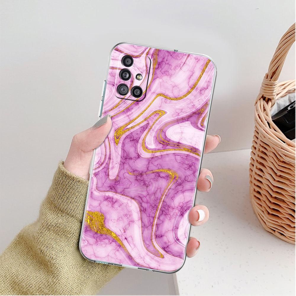 Marmor Klar Fall Für Samsung Galaxy A52 A12 A51 A32 A21s A71 A32 A22 50 A70 A31 A72 5G Telefon Abdeckung
