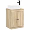 Bathroom Furniture Set Sonoma Oak Engineered Wood