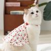 Cat Full Print Traction Suspender Dress Summer Cake Dress Puppy Clothes Breathable Pet Cat Clothes