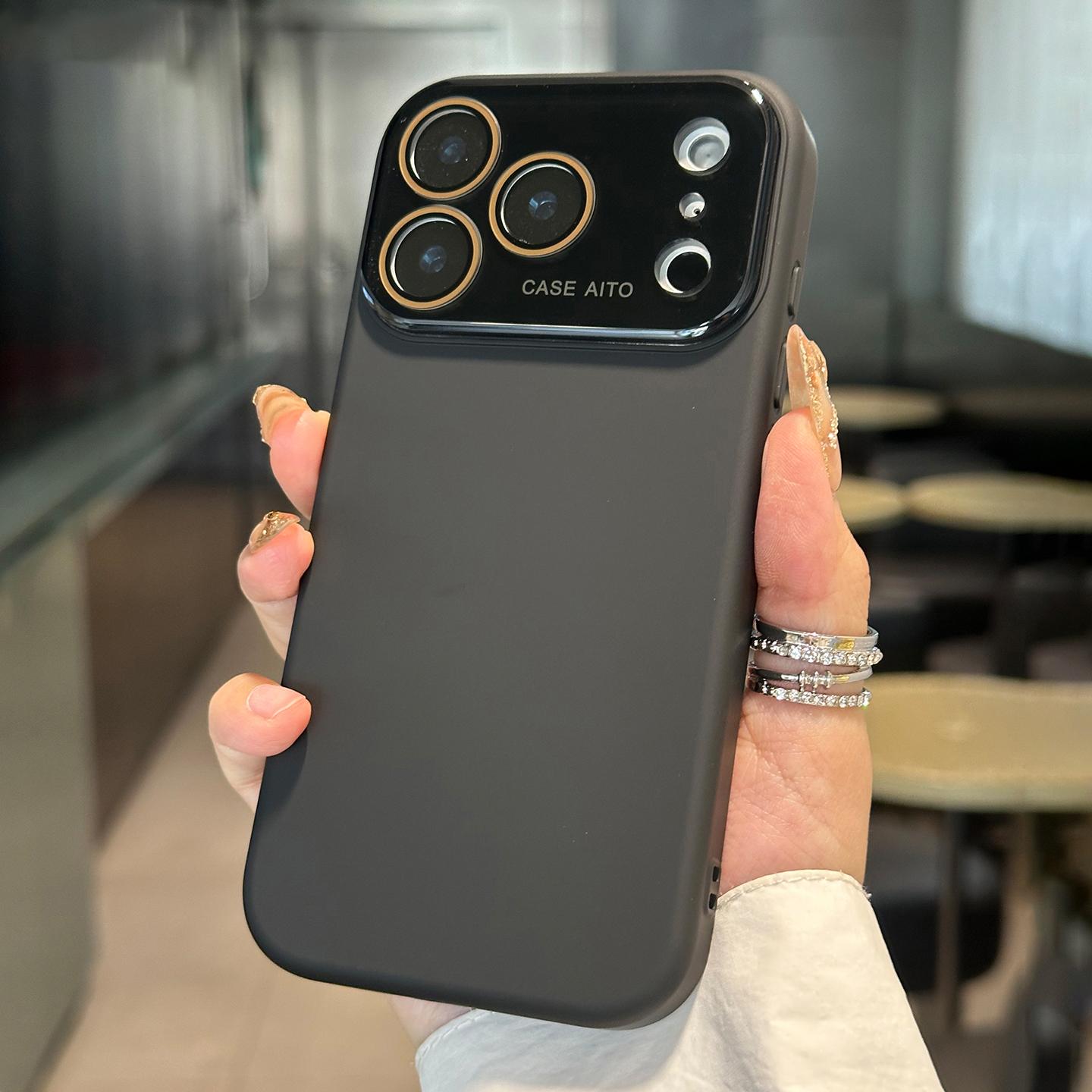 

Офіційний чохол для телефону з рідкого силікону для iPhone 17 Air 16 15 14 12 13 Pro Max Захист камери Ударостійкий Цукерковий М який Матовий Чохол For iPhone Air чорний