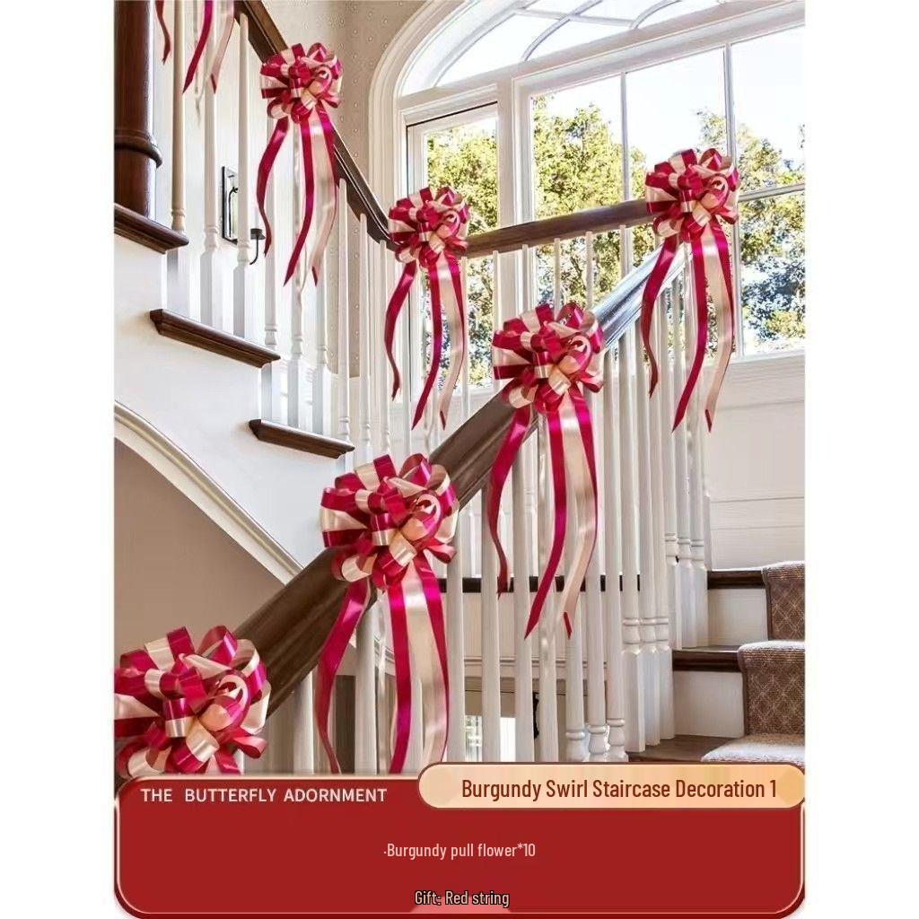 Creative Wedding Stair Railing Flowers & Bridal Room Decoration Set